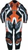 Sinisalo Supermoto Leathers Orange